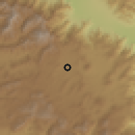 Shaded relief of the 60 km around Kainantu, drawn from the GMTED2010 grid