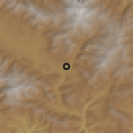 Shaded relief of the 60 km around Kundiawa, drawn from the GMTED2010 grid