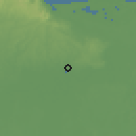 Shaded relief of the 60 km around Angoram, drawn from the GMTED2010 grid
