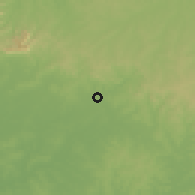 Shaded relief of the 57 km around Abaí, drawn from the GMTED2010 grid