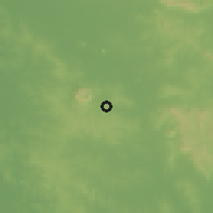 Shaded relief of the 57 km around Acahay, drawn from the GMTED2010 grid