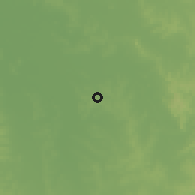 Shaded relief of the 57 km around La Pastoria, drawn from the GMTED2010 grid