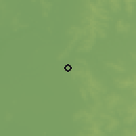 Shaded relief of the 57 km around Leandro Oviedo, drawn from the GMTED2010 grid