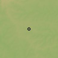 Shaded relief of the 58 km around Mbaracayú, drawn from the GMTED2010 grid
