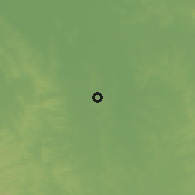 Shaded relief of the 57 km around Mbocayty del Yhaguy, drawn from the GMTED2010 grid