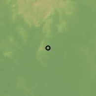 Shaded relief of the 57 km around Mbuyapey, drawn from the GMTED2010 grid