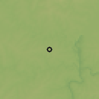 Shaded relief of the 57 km around Minga Guazú, drawn from the GMTED2010 grid
