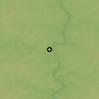 Shaded relief of the 57 km around Ñacunday, drawn from the GMTED2010 grid
