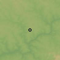 Shaded relief of the 57 km around Natalio, drawn from the GMTED2010 grid