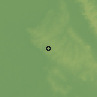 Shaded relief of the 57 km around Ñemby, drawn from the GMTED2010 grid