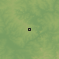 Shaded relief of the 57 km around Nueva Alborada, drawn from the GMTED2010 grid
