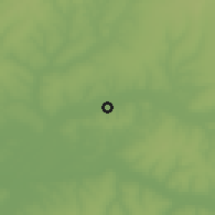 Shaded relief of the 58 km around Nueva Germania, drawn from the GMTED2010 grid