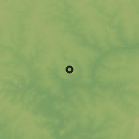 Shaded relief of the 57 km around Bella Vista, drawn from the GMTED2010 grid