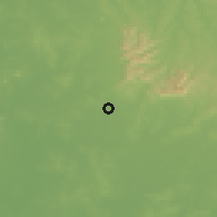 Shaded relief of the 57 km around Ñumí, drawn from the GMTED2010 grid