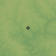 Shaded relief of the 57 km around Obligado, drawn from the GMTED2010 grid