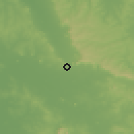 Shaded relief of the 57 km around Paraguarí, drawn from the GMTED2010 grid
