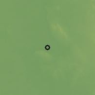 Shaded relief of the 58 km around Puerto Pinasco, drawn from the GMTED2010 grid