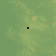 Shaded relief of the 57 km around Quiindy, drawn from the GMTED2010 grid