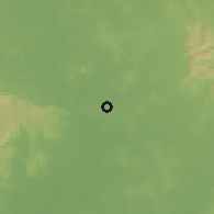 Shaded relief of the 57 km around Borja, drawn from the GMTED2010 grid