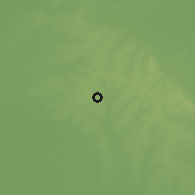 Shaded relief of the 57 km around San Ignacio, drawn from the GMTED2010 grid