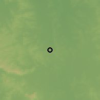 Shaded relief of the 57 km around San José de los Arroyos, drawn from the GMTED2010 grid