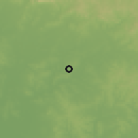 Shaded relief of the 57 km around Buena Vista, drawn from the GMTED2010 grid