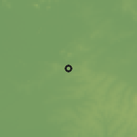 Shaded relief of the 57 km around San Juan Bautista, drawn from the GMTED2010 grid