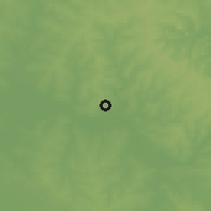 Shaded relief of the 57 km around San Juan del Paraná, drawn from the GMTED2010 grid