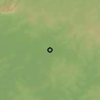 Shaded relief of the 57 km around San Juan Nepomuceno, drawn from the GMTED2010 grid