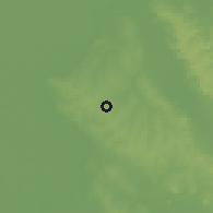 Shaded relief of the 57 km around San Lorenzo, drawn from the GMTED2010 grid