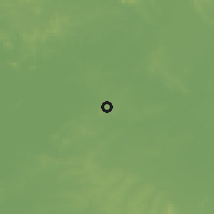 Shaded relief of the 57 km around San Miguel, drawn from the GMTED2010 grid