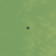 Shaded relief of the 57 km around San Pedro del Paraná, drawn from the GMTED2010 grid