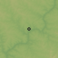 Shaded relief of the 57 km around San Rafael del Paraná, drawn from the GMTED2010 grid