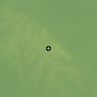 Shaded relief of the 57 km around Santa Rosa, drawn from the GMTED2010 grid