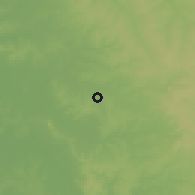 Shaded relief of the 58 km around Simón Bolívar, drawn from the GMTED2010 grid