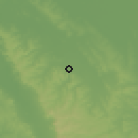 Shaded relief of the 57 km around Tobatí, drawn from the GMTED2010 grid