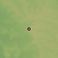 Shaded relief of the 58 km around Tres Corrales, drawn from the GMTED2010 grid