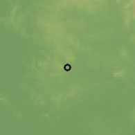 Shaded relief of the 57 km around Caapucú, drawn from the GMTED2010 grid