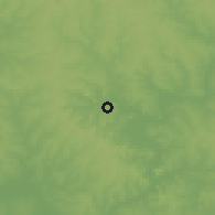 Shaded relief of the 57 km around Trinidad, drawn from the GMTED2010 grid