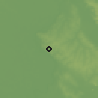 Shaded relief of the 57 km around Villa Elisa, drawn from the GMTED2010 grid