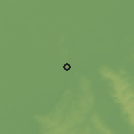 Shaded relief of the 58 km around Villa Hayes, drawn from the GMTED2010 grid