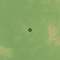 Shaded relief of the 57 km around Villarrica, drawn from the GMTED2010 grid