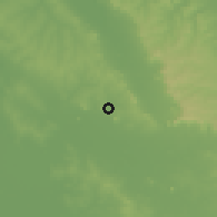 Shaded relief of the 57 km around Yaguarón, drawn from the GMTED2010 grid