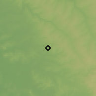 Shaded relief of the 58 km around Yataity del Norte, drawn from the GMTED2010 grid
