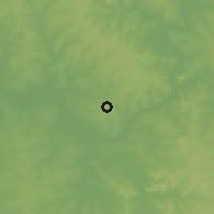 Shaded relief of the 57 km around Cambyreta, drawn from the GMTED2010 grid