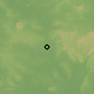 Shaded relief of the 57 km around Ybycuí, drawn from the GMTED2010 grid