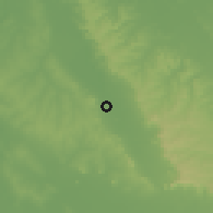 Shaded relief of the 57 km around Ypacaraí, drawn from the GMTED2010 grid