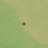 Shaded relief of the 58 km around Ypehú, drawn from the GMTED2010 grid