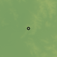 Shaded relief of the 57 km around Yuty, drawn from the GMTED2010 grid