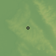 Shaded relief of the 57 km around Capiatá, drawn from the GMTED2010 grid